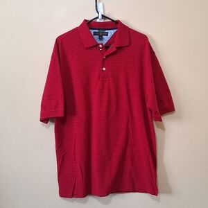 Tommy Hilfiger Golf Red Striped Polo Shirt
